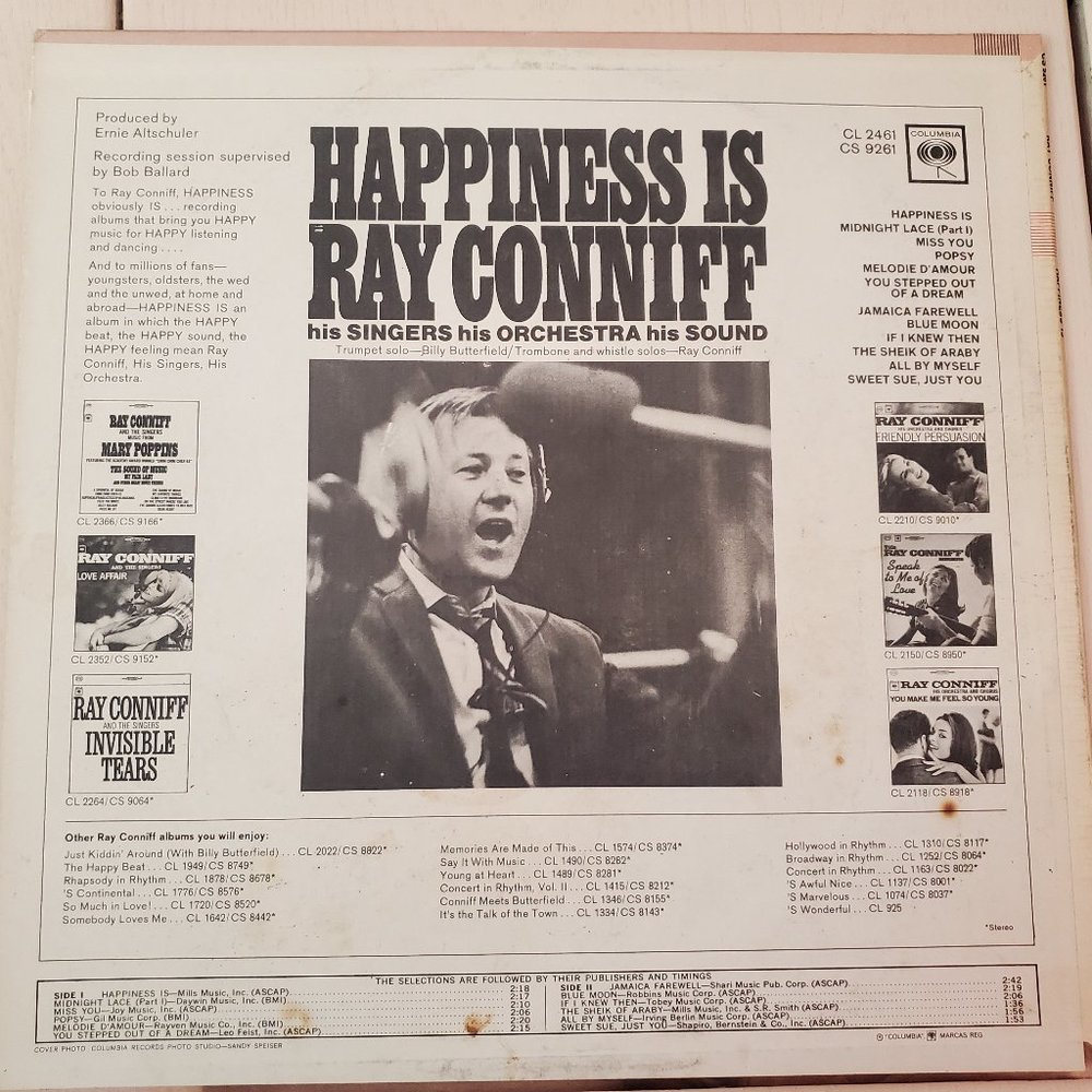 Happiness is Ray Coniff Vinyl Record
